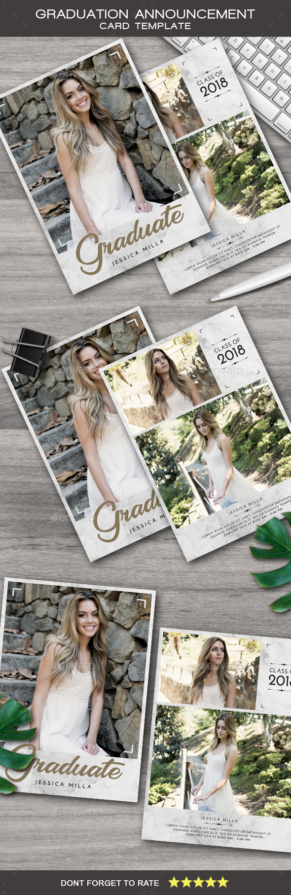 Graduation Announcement Card - Cards & Invites Print Templates