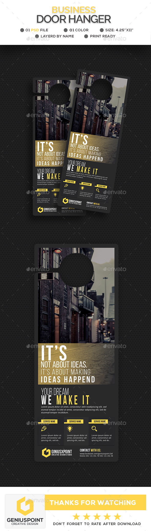 Business Door Hanger - Miscellaneous Print Templates