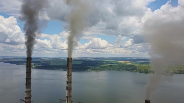 Steaming Chimneys of Power Station