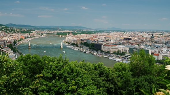 Beautiful View From Above on the City of Budapest, Hungary alt