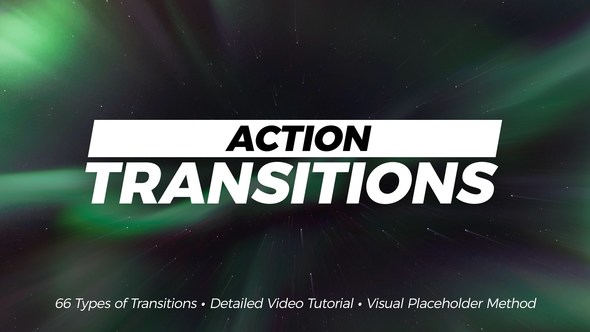 Action Transitions Premiere Pro template preview