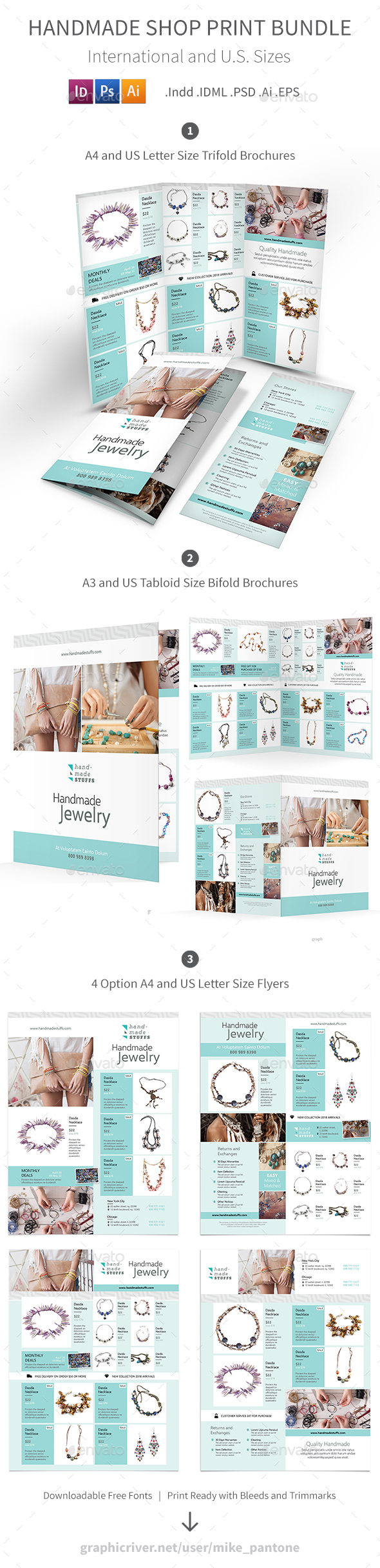 Handmade Shop Print Bundle - Informational Brochures