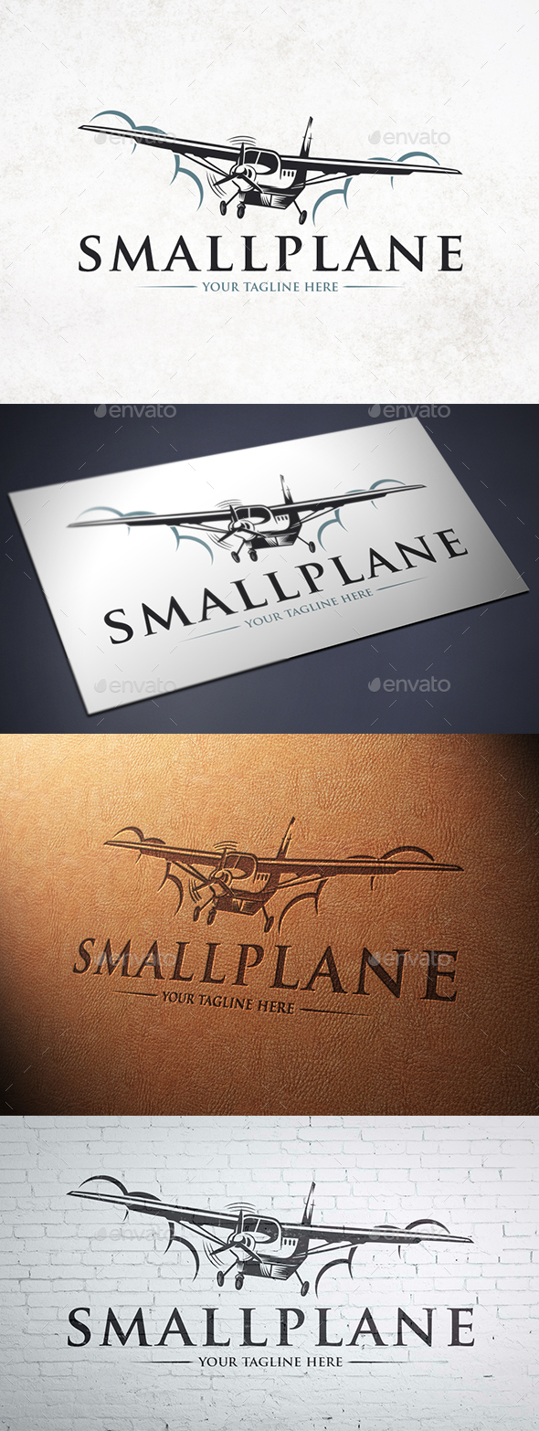 Clouds Small Plane Logo - Objects Logo Templates