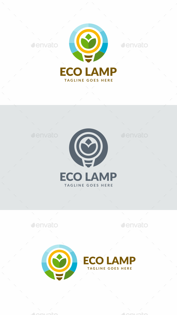 Eco Lamp - Objects Logo Templates