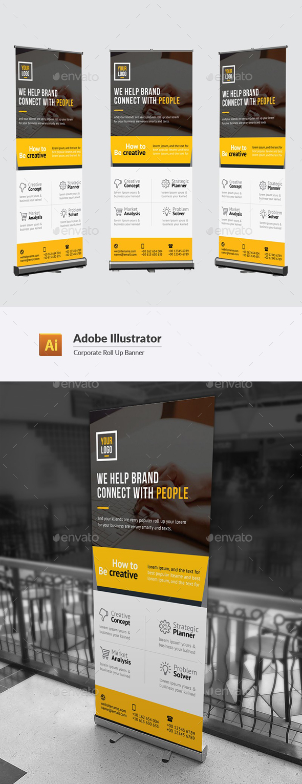 Corporate Roll-Up Banner - Signage Print Templates