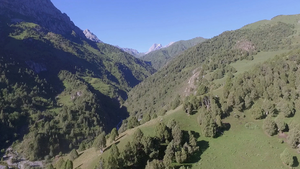 Mountains of Asia summer Aerial video alt