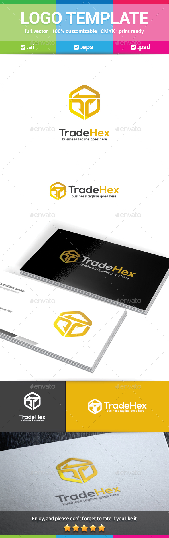 Trade Hex Letter T Logo - Letters Logo Templates