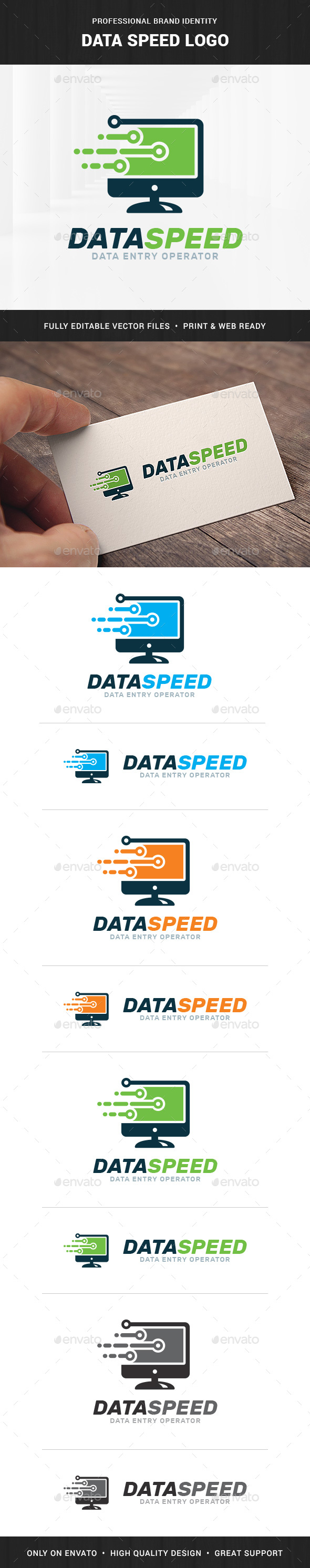 Data Speed Logo Template - Objects Logo Templates