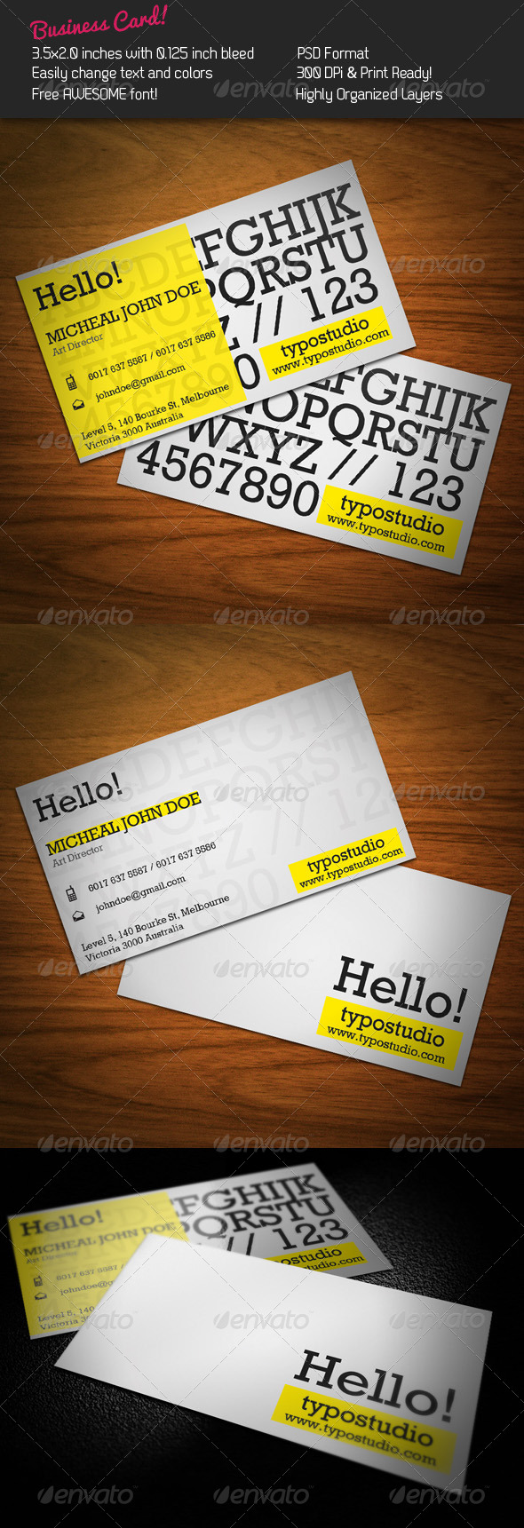 Alphabet Business Card - Creative Business Cards