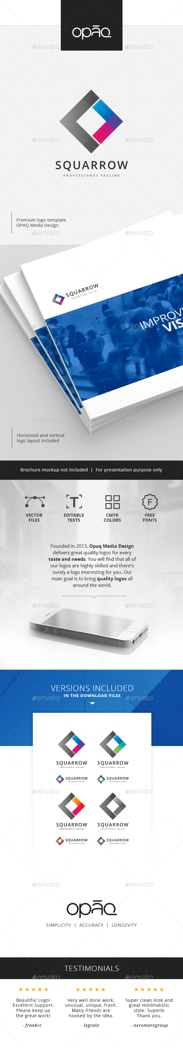Arrow Square Logo - Abstract Logo Templates