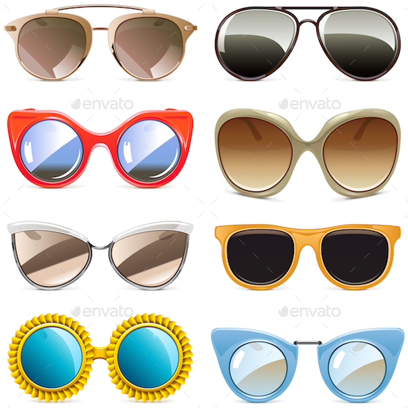 Vector Sun Glasses - Man-made Objects Objects