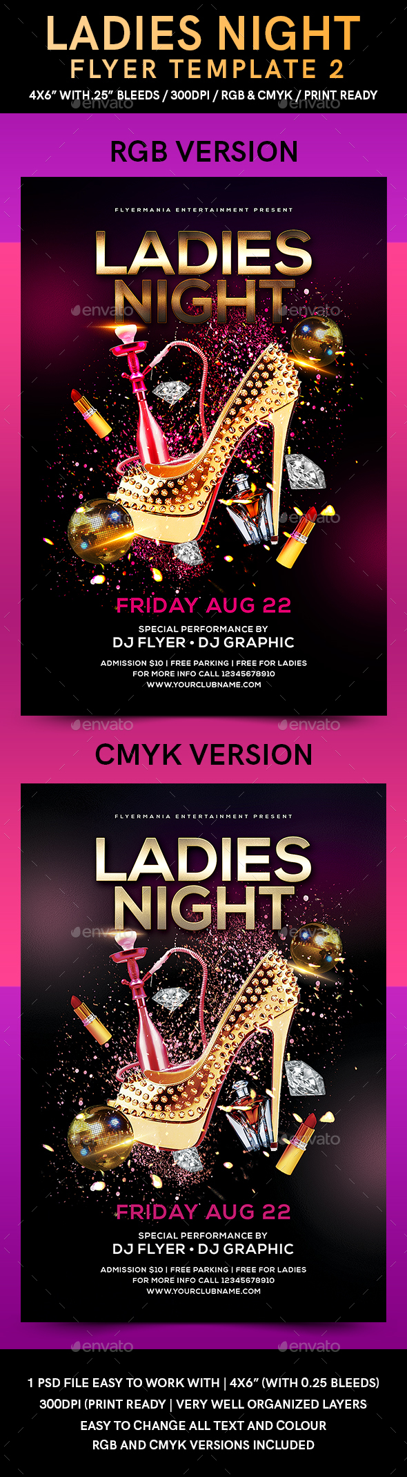 Ladies Night Flyer Template 2 - Flyers Print Templates