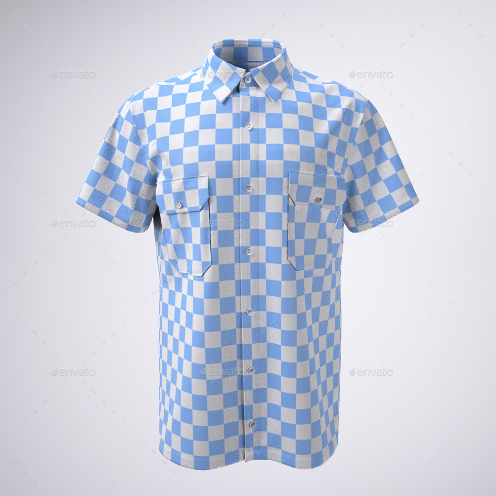 Download Work Shirt with Short Sleeves Mock-Up by Sanchi477 | GraphicRiver