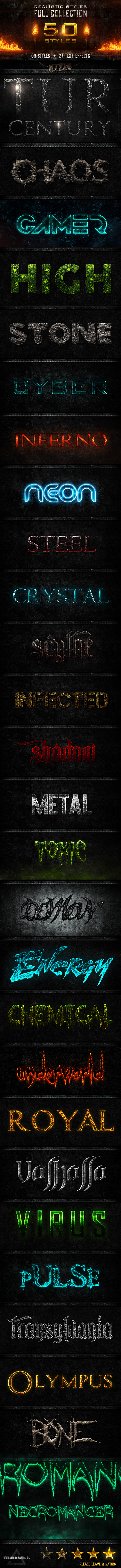 Realistic Styles BUNDLE - Text Effects Styles