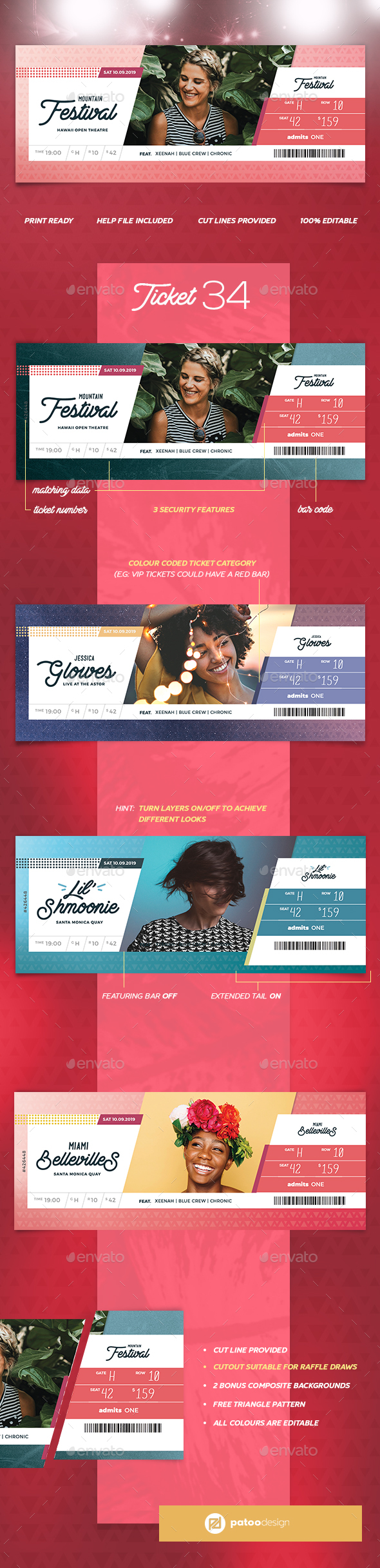 Event Tickets Template 34 - Miscellaneous Print Templates