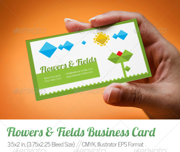Flowers & Fields Business Card - Creative Business Cards