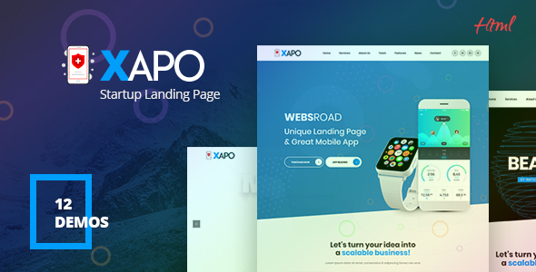 Xapo - Responsive Landing Page Template