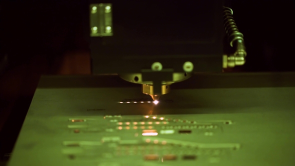 CNC Laser Cutting of Metal, Modern Industrial Technology. alt