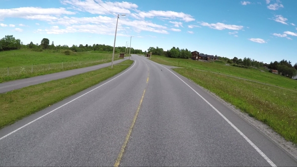 Driving a Car on a Road in Norway Atlantic Ocean Road or the Atlantic Road alt