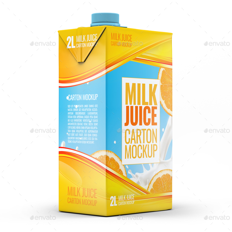 Milk Or Juice Carton Mock-up V.2 By L5design 