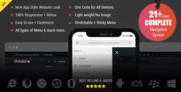 Web Slide - Responsive Megamenu Navigation Sub Dropdown Menu - CodeCanyon Item for Sale