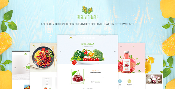 Fresh Vegetable - Organic Store & Eco Food Products PSD Template - Miscellaneous PSD Templates