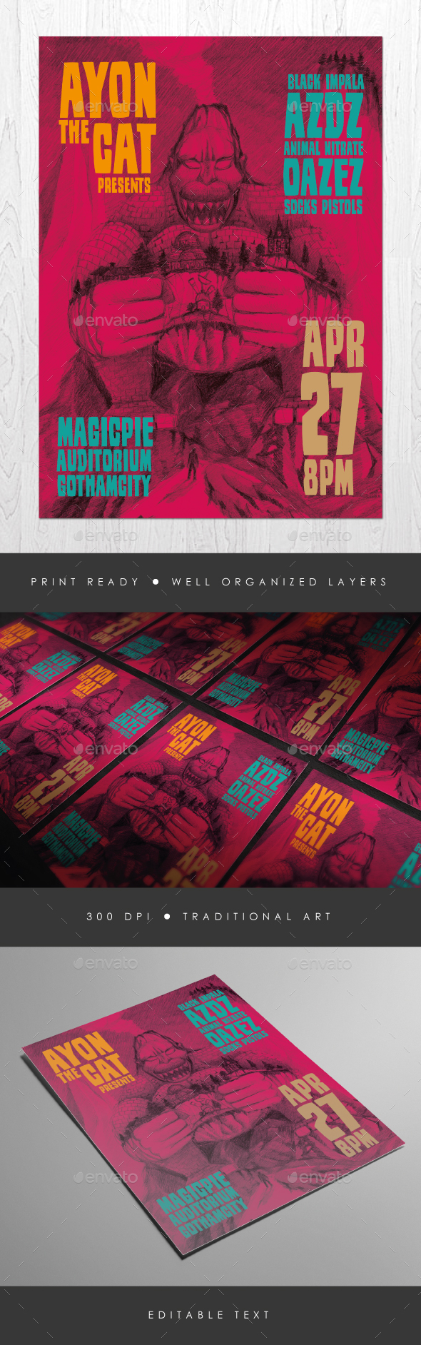 Indie Band Gig Flyer Vol. 6 - Concerts Events