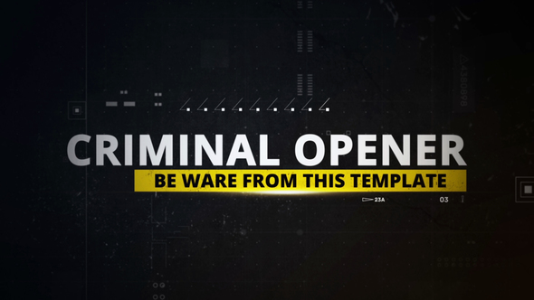 Criminal Opener - VideoHive 21795568