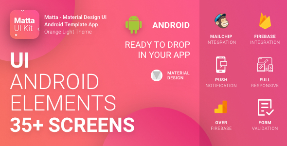 Matta - Material Design Android UI Template / Theme App - CodeCanyon Item for Sale