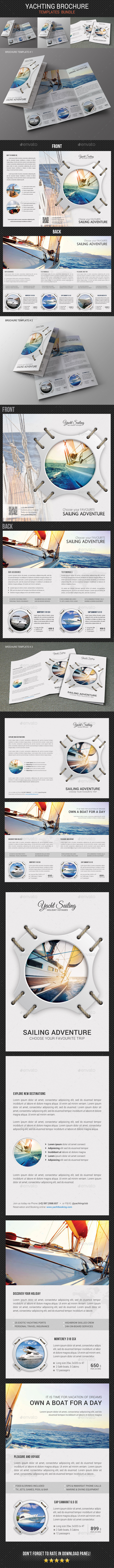 Yachting Brochure Bundle 2 - Brochures Print Templates