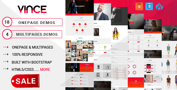 Vince OnepageMultipages Business - ThemeForest 20731080