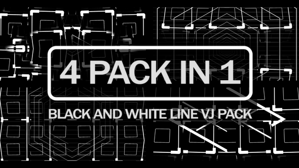 Black And White Line VJ Pack
