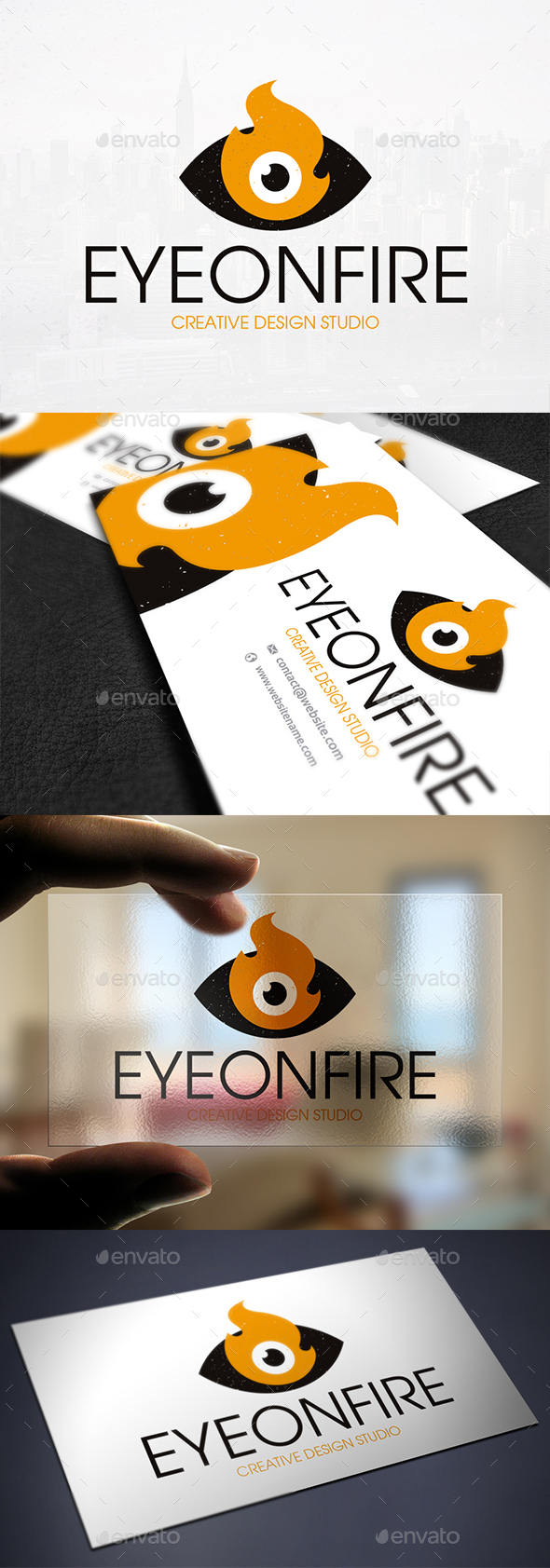 Eye on Fire Logo Template - Vector Abstract