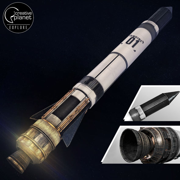 Space sci-fi rocket - 3Docean 21798703