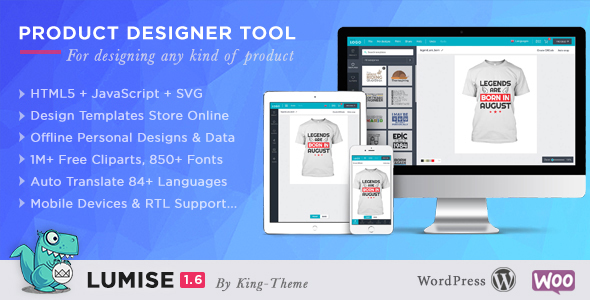 Lumise Product Designer | WooCommerce WordPress - CodeCanyon Item for Sale