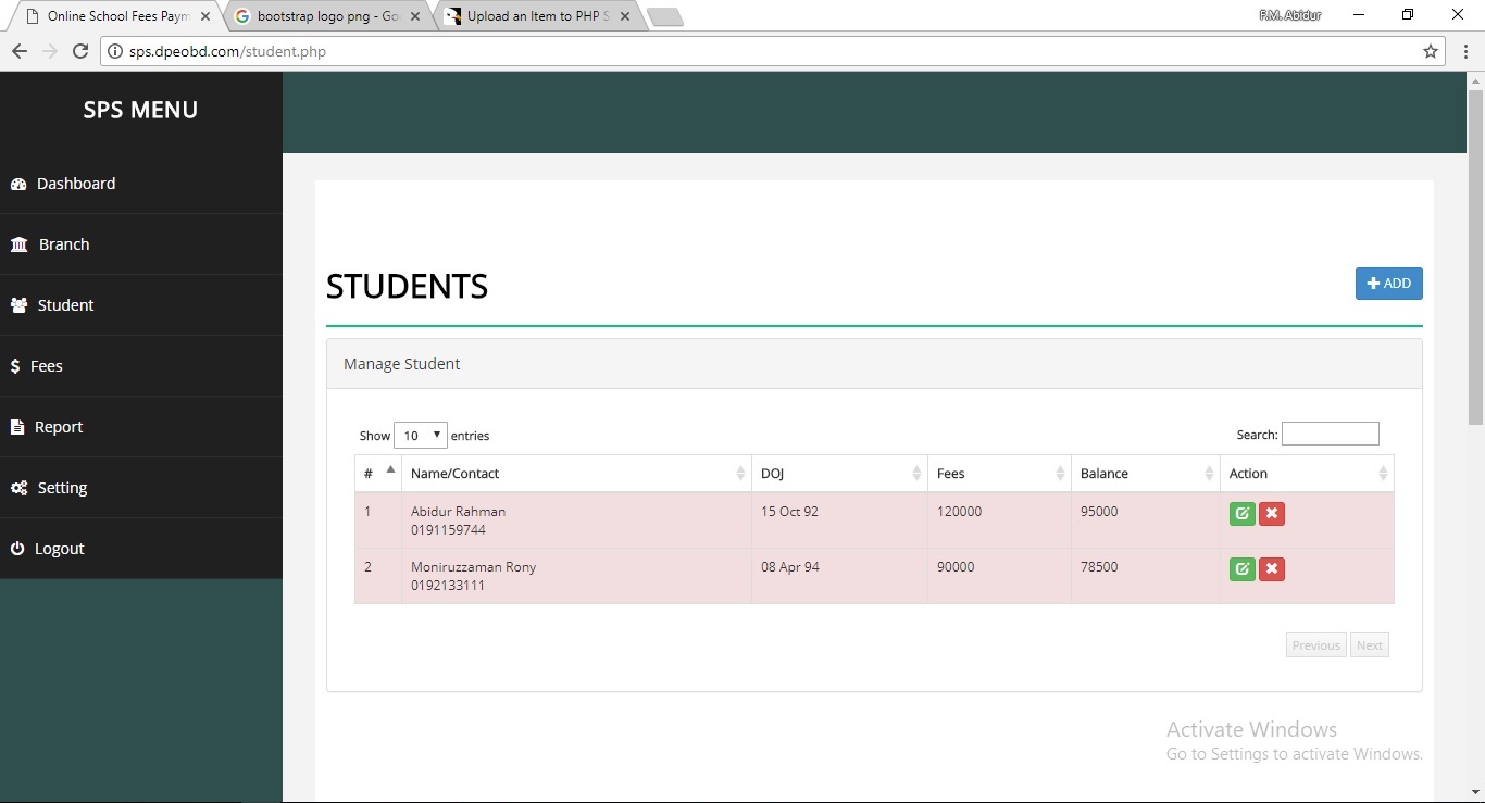 Student Payment System With Full Project & Source Code PHP by FM-Abidur