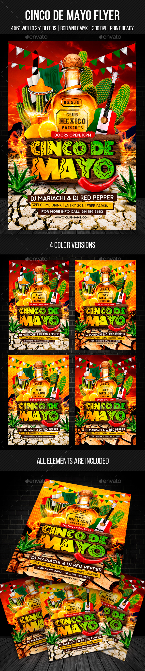 Cinco de Mayo Flyer Template - Events Flyers