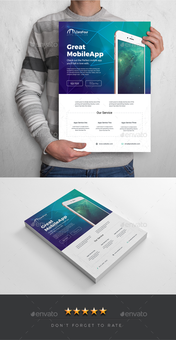 Mobile Apps Flyer Template - Commerce Flyers