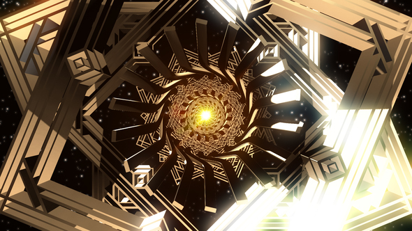 Abstract Gold way Object VJ