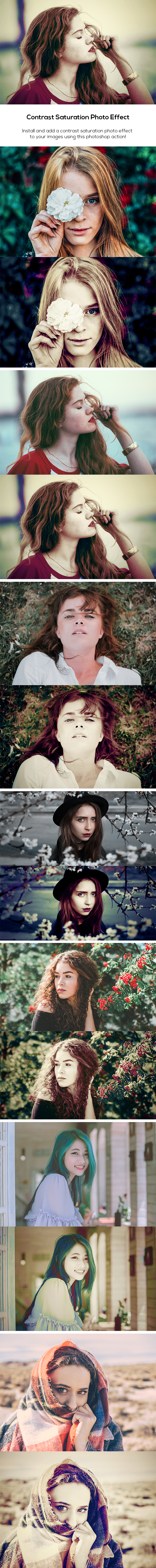 Contrast Saturation Photo Effect - Photo Effects Actions