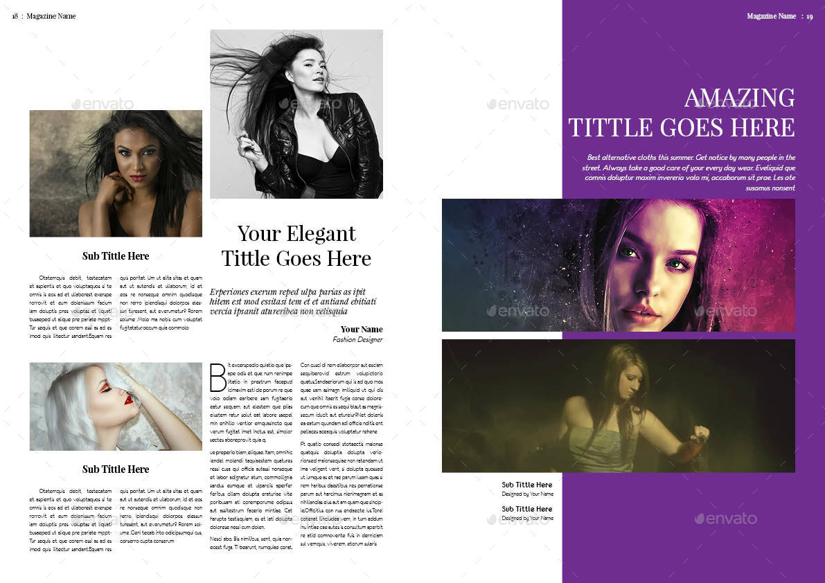 Fashion Magazine in Magazine Templates - product preview 2