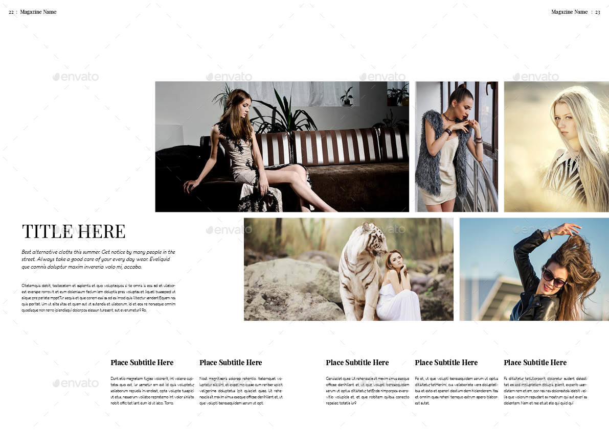 Fashion Magazine in Magazine Templates - product preview 4