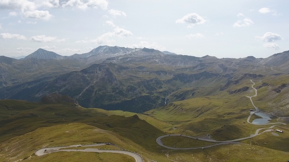 Aerial View of Mountains Peaks Next To Grossglockner alt