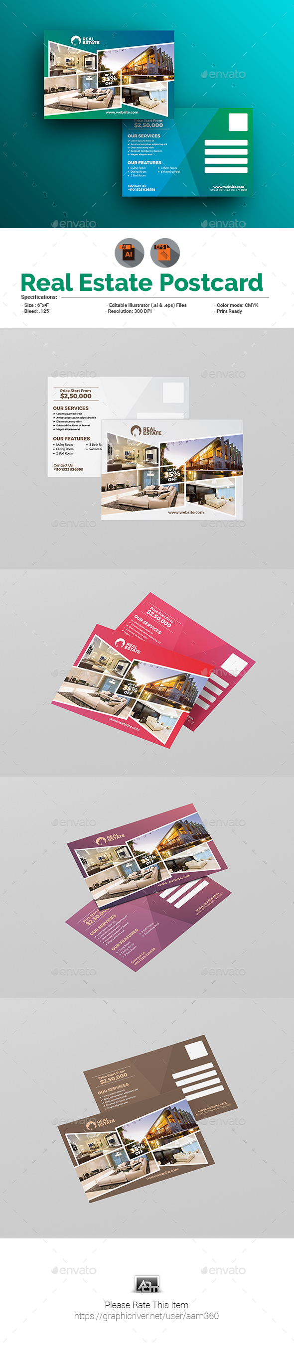 real estate postcard templates