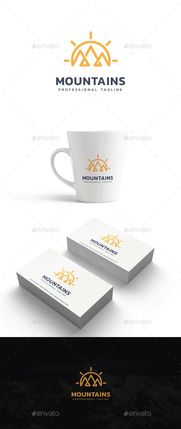 Mountains Logo - Nature Logo Templates