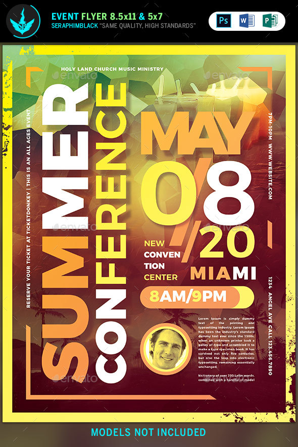 Summer Conference Flyer Template - Flyers Print Templates