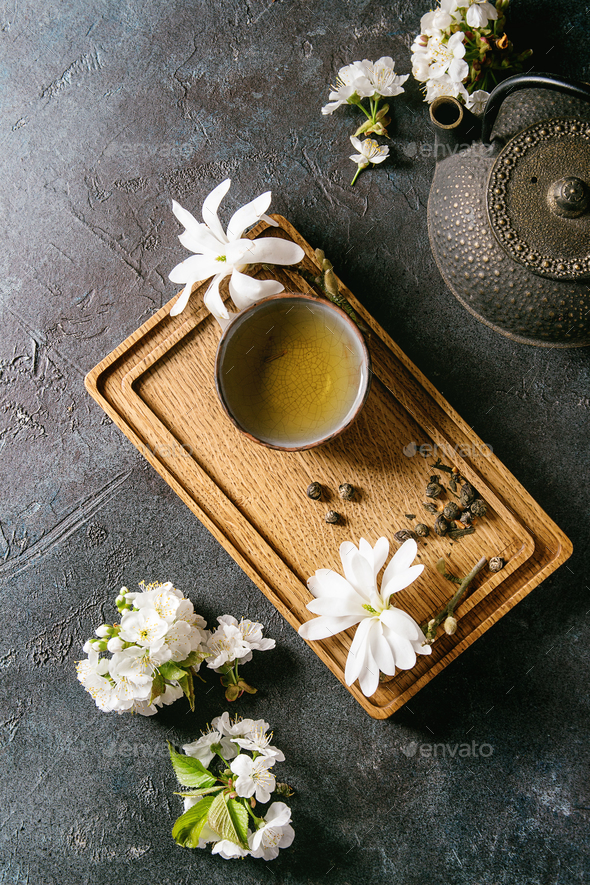 Tea with spring flowers Stock Photo by NatashaBreen | PhotoDune