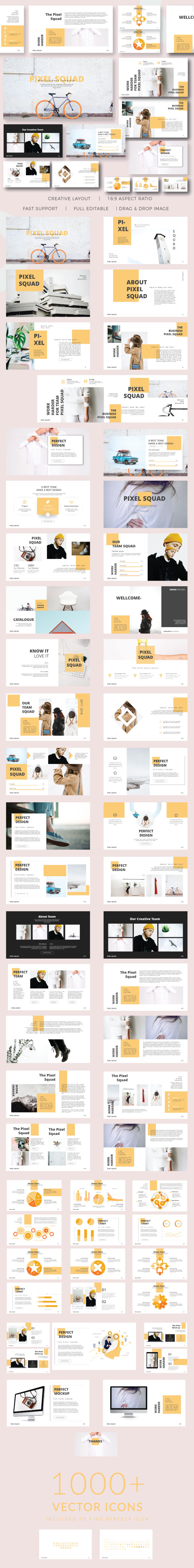 Pixma Squad Keynote Presentation - Business PowerPoint Templates