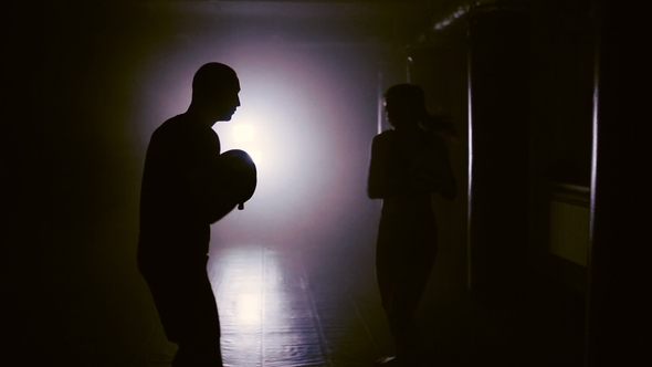 Female Boxer Working the Focus Mitts alt