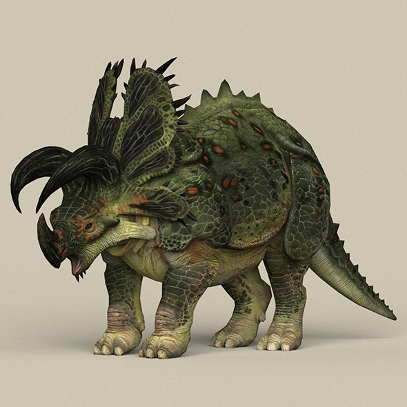 Game Ready Triceratops - 3Docean 21805396